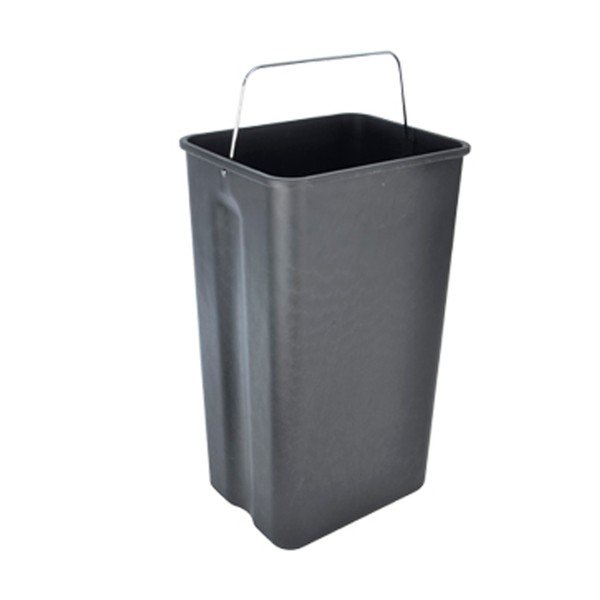 Coș de gunoi argintiu lucios de reciclat/cu pedală 2x20 l din oțel inoxidabil Duo – Orion-image-1