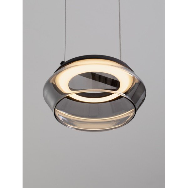 Lustră negru-mat LED din sticlă ø 14 cm Jailyn – Nova Luce-image-1