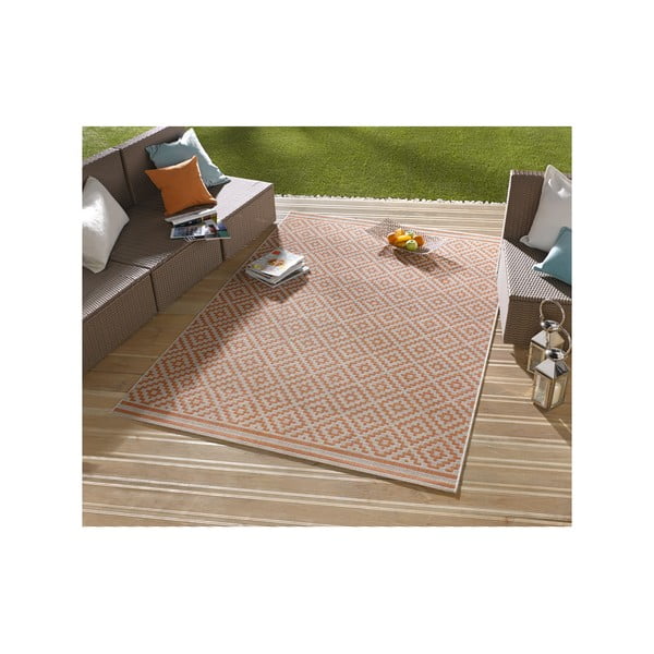 Covor potrivit și pentru exterior Raute 140x200 cm, coral-image-1
