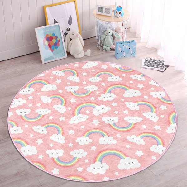 Covor pentru copii roz ø 80 cm Comfort – Mila Home-image-4