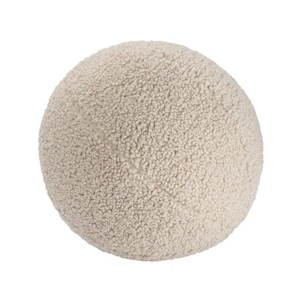 Pernă decorativă pentru copii maro deschis cu tapițerie din țesătură bouclé Ball – Wigiwama
