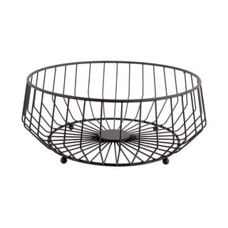 Coș metalic pentru fructe PT LIVING Linea, ø 34 cm, negru