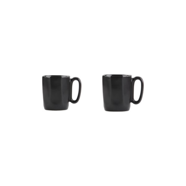 Căni negre 2 buc. pentru espresso din gresie 80 ml Fuori – Vialli Design