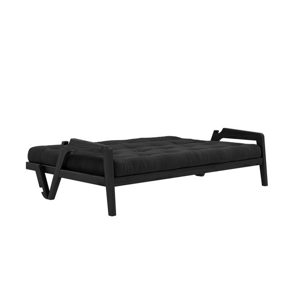 Canapea variabilă cu tapițerie din catifea reiată Karup Design Grab Black/Charcoal-image-4
