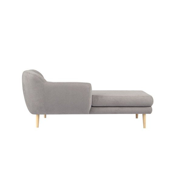 Colțar cu șezlong pe partea dreaptă Mazzini Sofas Sardaigne, gri deschis-image-1