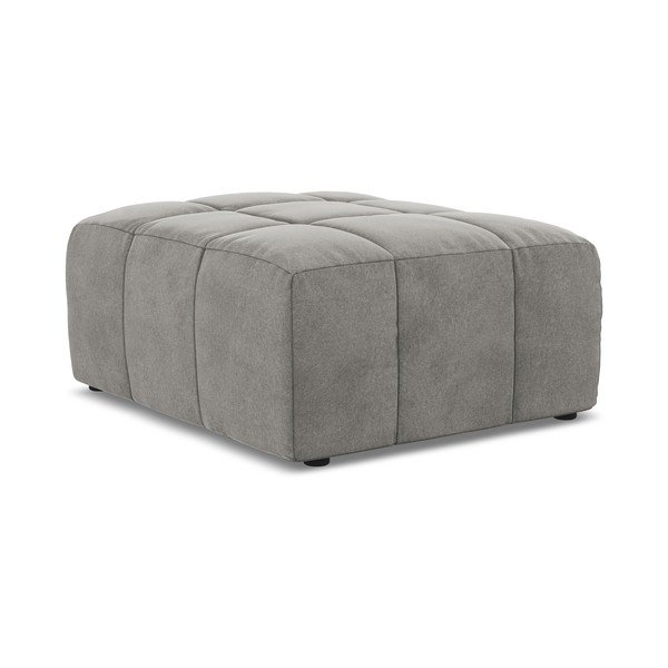 Taburet gri cu tapițerie din catifea Aloha – Makamii-image-3