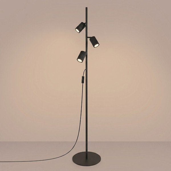Lampadar negru cu structură flexibilă din aluminiu (înălțime 155 cm) Gleam – Sollux-image-4