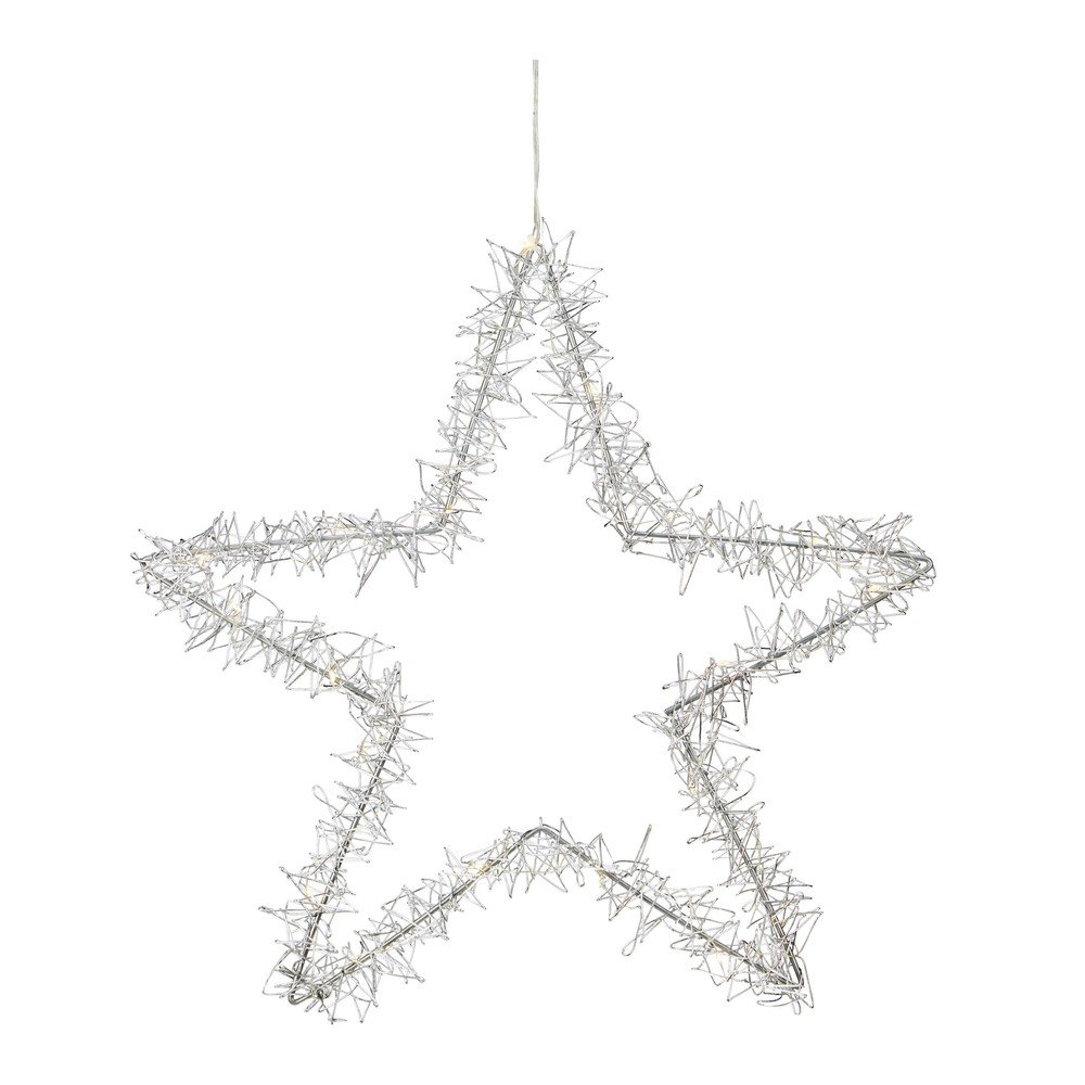 Decorațiune luminoasă argintie ø 46 cm cu model de Crăciun Tangle – Markslöjd