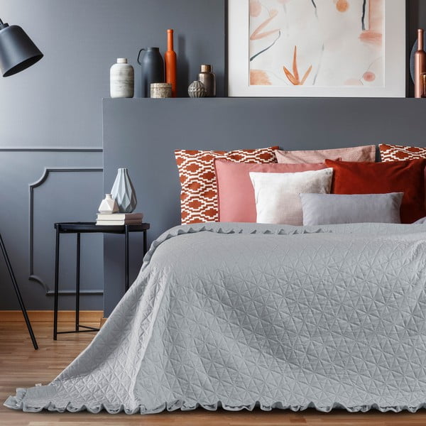Cuvertură AmeliaHome Tilia, 260 x 240 cm, gri