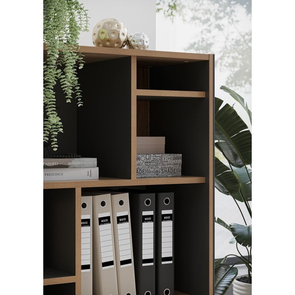 Raft suplimentar gri-antracit/în culoare naturală 5 buc. cu aspect de lemn de stejar Podium – Germania-image-1