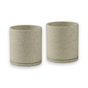 Set 2 ghivece Bonami Selection Terrazzo, ø 26 cm, alb