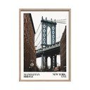 Tablou cu ramă imprimat 50x70 cm NY Bridge – Styler
