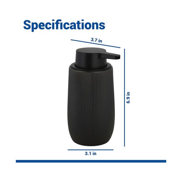 Dozator de săpun lichid negru din plastic 400 ml Fablo – Wenko-image-4