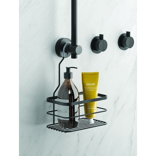 Raft de agățat pentru baie Metaltex Origin, negru-image-1