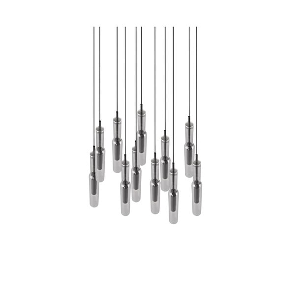 Lustră negru-argintiu  LED cu abajur din sticlă ø 50 cm Lucent – Trio Select-image-3