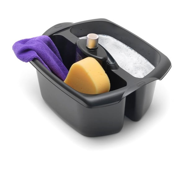 Coș cu 2 compartimente Addis Caddy, negru-image-2