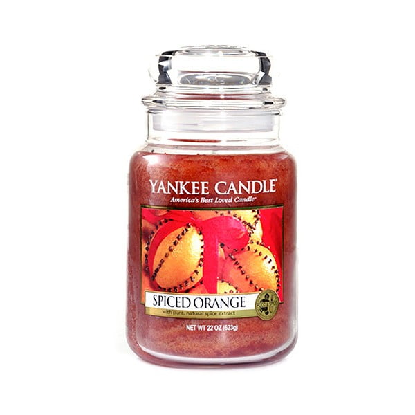 Lumânare parfumată Yankee Candle Spiced Orange, timp de ardere 110 - 150 ore