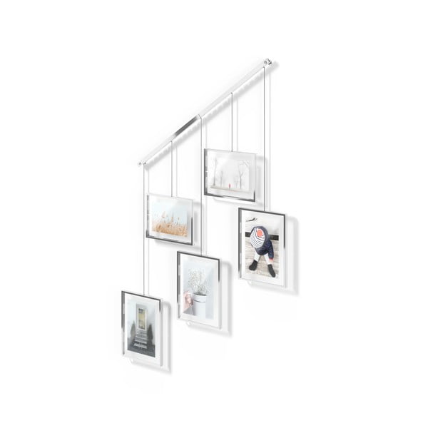 Rame argintii de suspendat 5 buc. din metal 66x69 cm Exhibit – Umbra-image-4