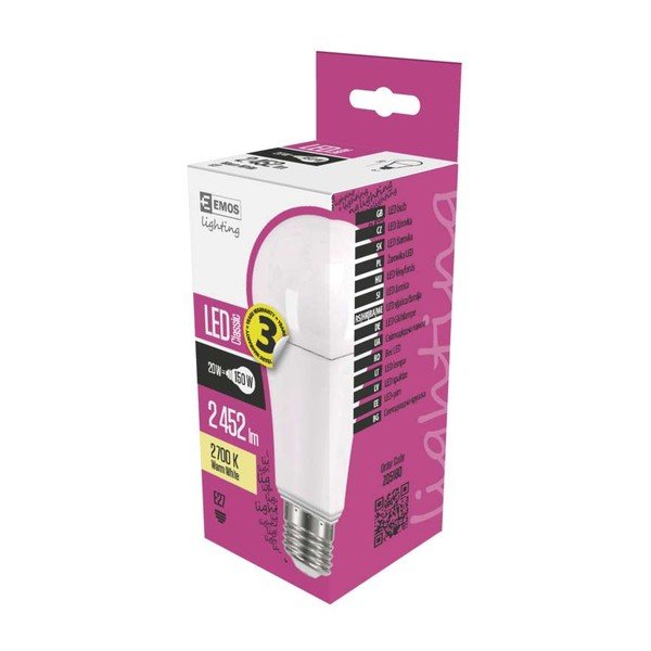 Bec cu LED EMOS Classic A67 Warm White, 20W E27-image-1