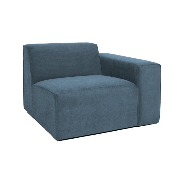 Modul pentru canapea albastru cu tapițerie din catifea reiată  (cu colț pe partea dreaptă) Sting – Scandic-image-1