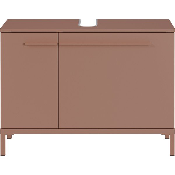 Dulap sub chiuvetă maro cu aspect mat 80x59 cm Laurino – Germania-image-2