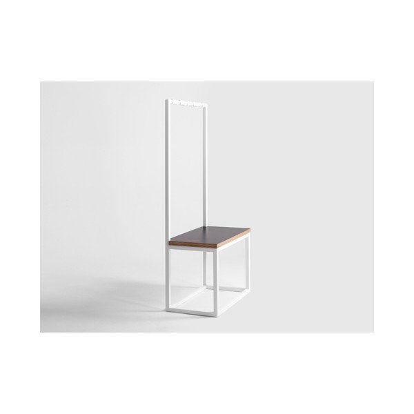 Cuier cu etajeră CustomForm Next, lățime 75 cm, alb-image-2