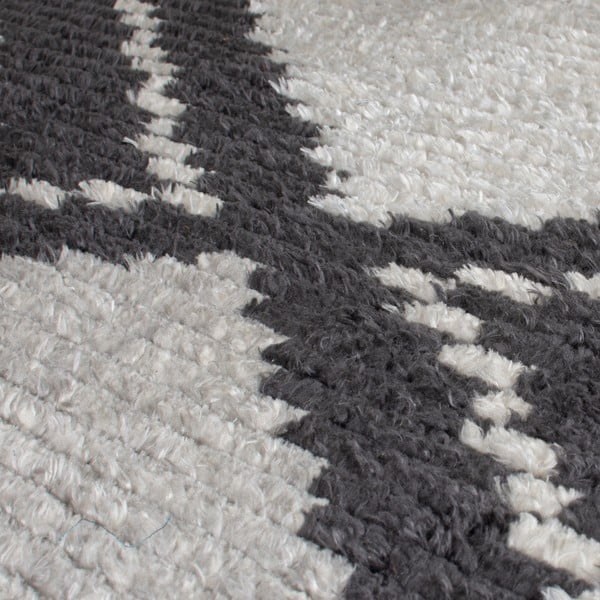 Covor gri 230x160 cm Domino Zaid Berber - Flair Rugs-image-4