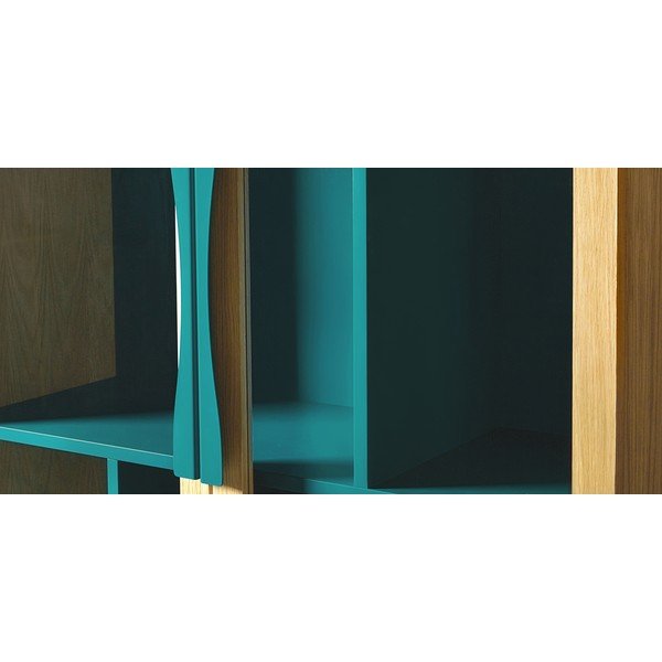 Vitrină Woodman Avon, albastru turcoaz-image-1