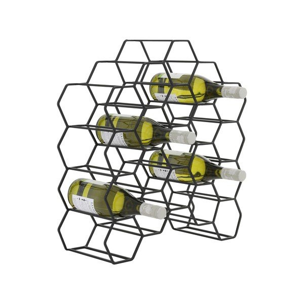 Suport pentru vinuri din metal negru pentru 12 sticle Salbris - Light & Living-image-4