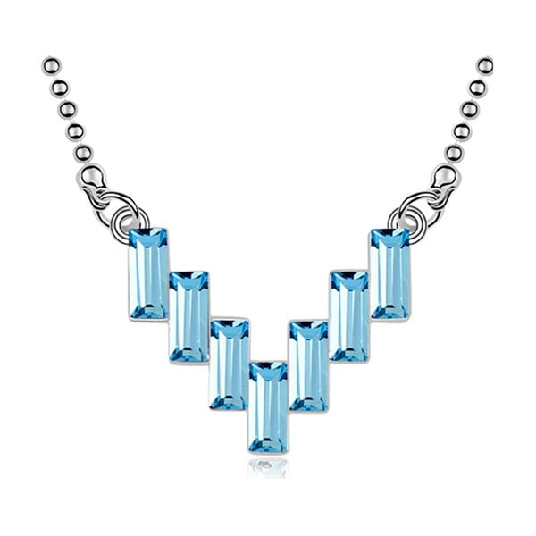 Colier cu cristale albastre Swarovski Elements Crystals Iceland