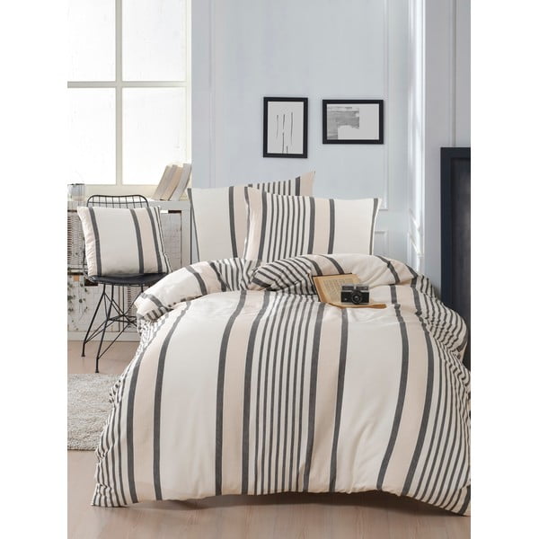 Lenjerie de pat bej pentru pat de o persoană 140x200 cm Astana – Mijolnir