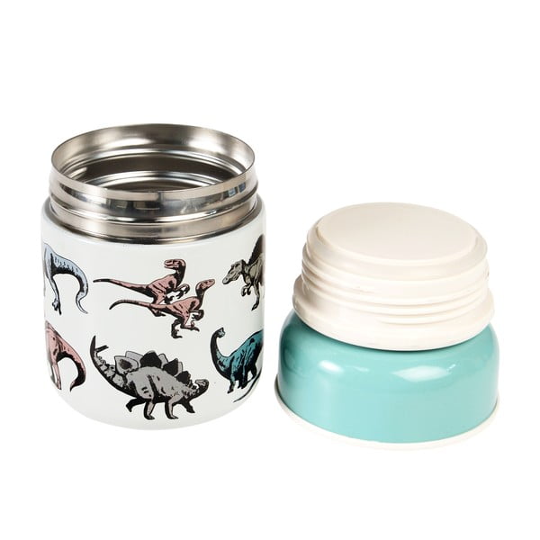 Termos albastru-crem pentru mâncare, pentru copii 280 ml Prehistoric Land – Rex London-image-2