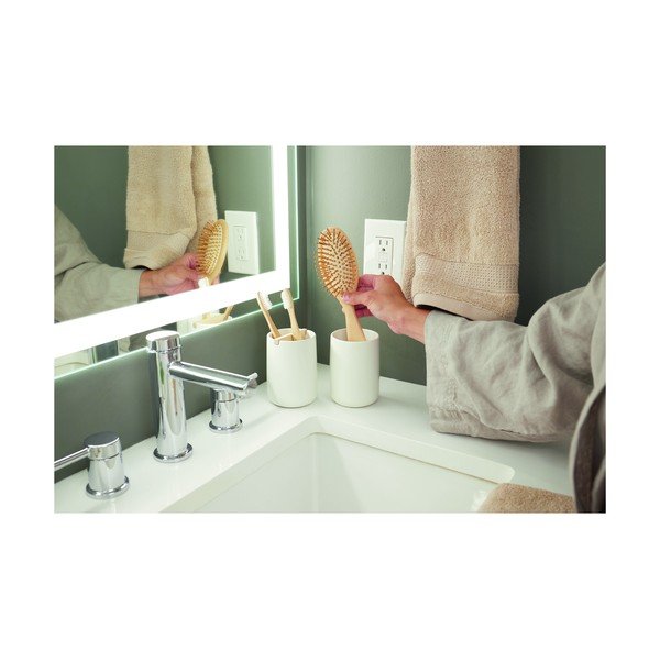Recipient din ceramică pentru periuța de dinți iDesign Vanity, alb-image-2