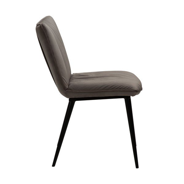 Scaun dining cu suprafață de catifea DAN-FORM Denmark Join, gri-image-2