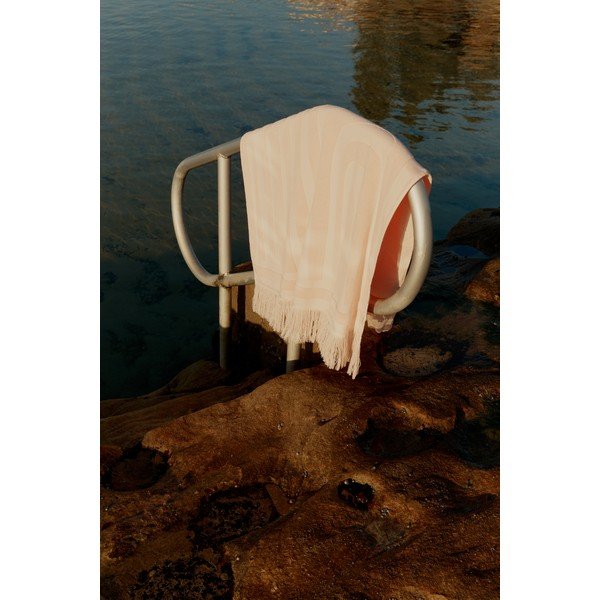 Prosop de plajă din bumbac Sunnylife Luxe, 160 x 90 cm, roz-image-2