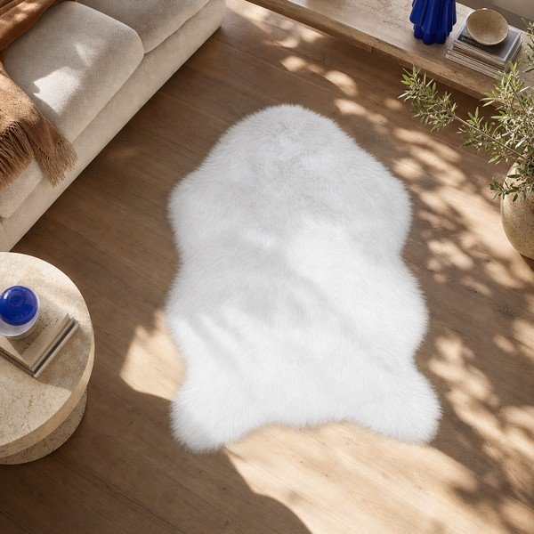 Blană artificială Tiseco Home Studio Sheepskin, 60 x 90 cm, alb-image-3