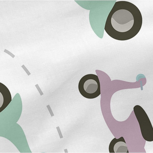 Cearșaf din bumbac pentru copii Happynois Summer Time, 140 x 70 cm-image-3