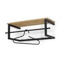 Cuier de perete negru/în culoare naturală cu raft din metal 76 cm Marco – Spinder Design