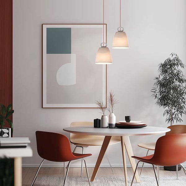 Lustră albă cu abajur din ceramică Sewilla – Candellux Lighting-image-1