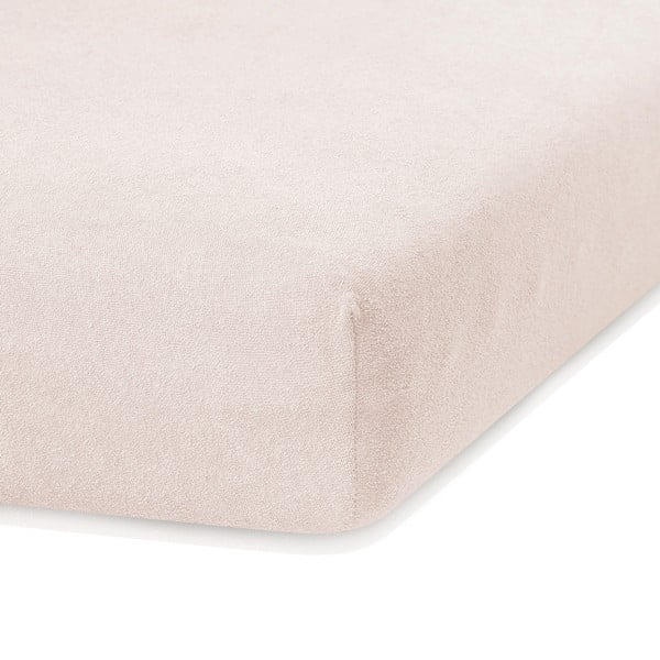 Cearceaf bej din frotir cu elastic 240x220 cm Ruby – Restilo-image-1
