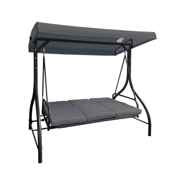 Balansoar de grădină gri din metal Paris – Rojaplast-image-3