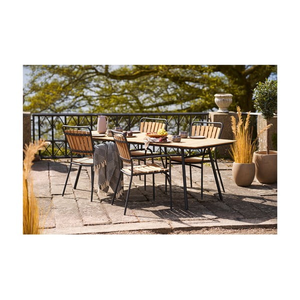 Pătură albastră din bumbac reciclat 130x180 cm Izmir – House Nordic-image-2