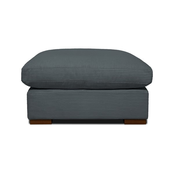 Taburet gri cu tapițerie din catifea reiată Comfy – Scandic