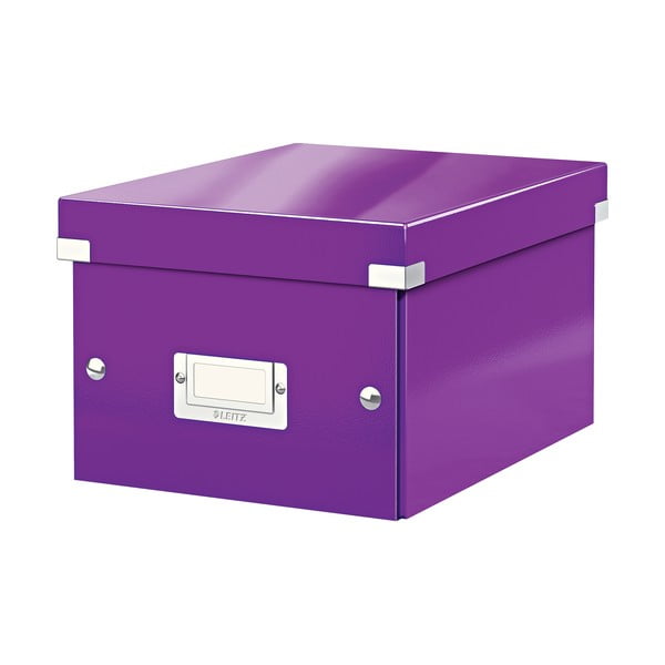 Cutie de depozitare mov din carton cu capac 22x28x16 cm Click&Store – Leitz