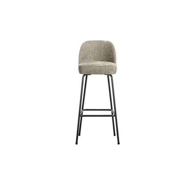 Scaun de bar crem din catifea (înălțime șezut 79 cm) Vogue – WOOOD