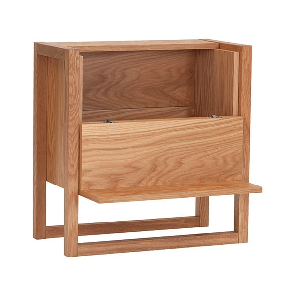 Dulap pentru vinuri din lemn de stejar în culoare naturală 59x60 cm NewEst - Woodman-image-4