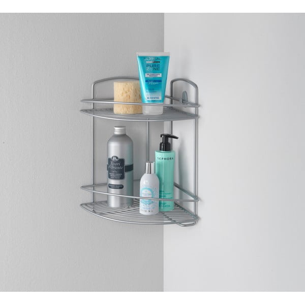 Raft metalic de baie de perete pe colț - Metaltex-image-1