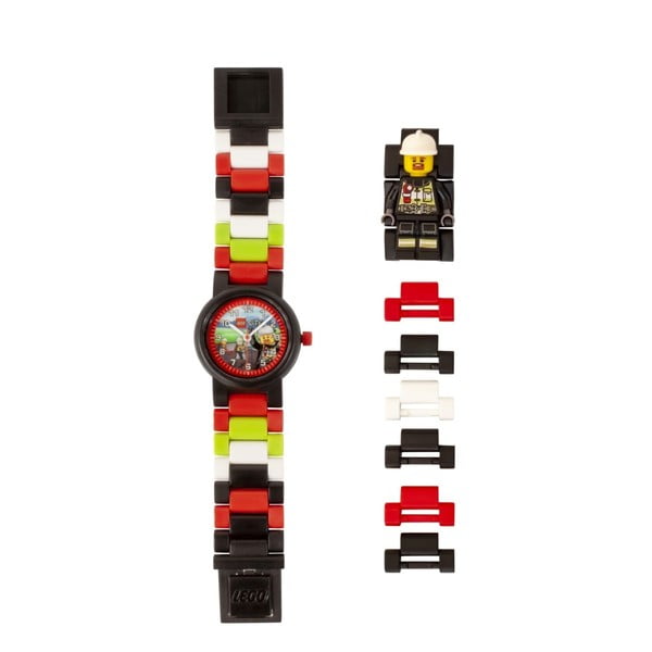 Ceas pentru copii cu figurină LEGO® City Firefighter