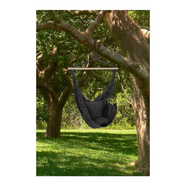 Fotoliu suspendat de grădină  negru capitonat Tobago – Garden Pleasure-image-2