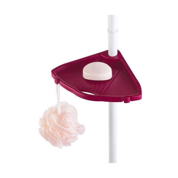 Raft telescopic pentru duș Wenko Compact, roz-image-2